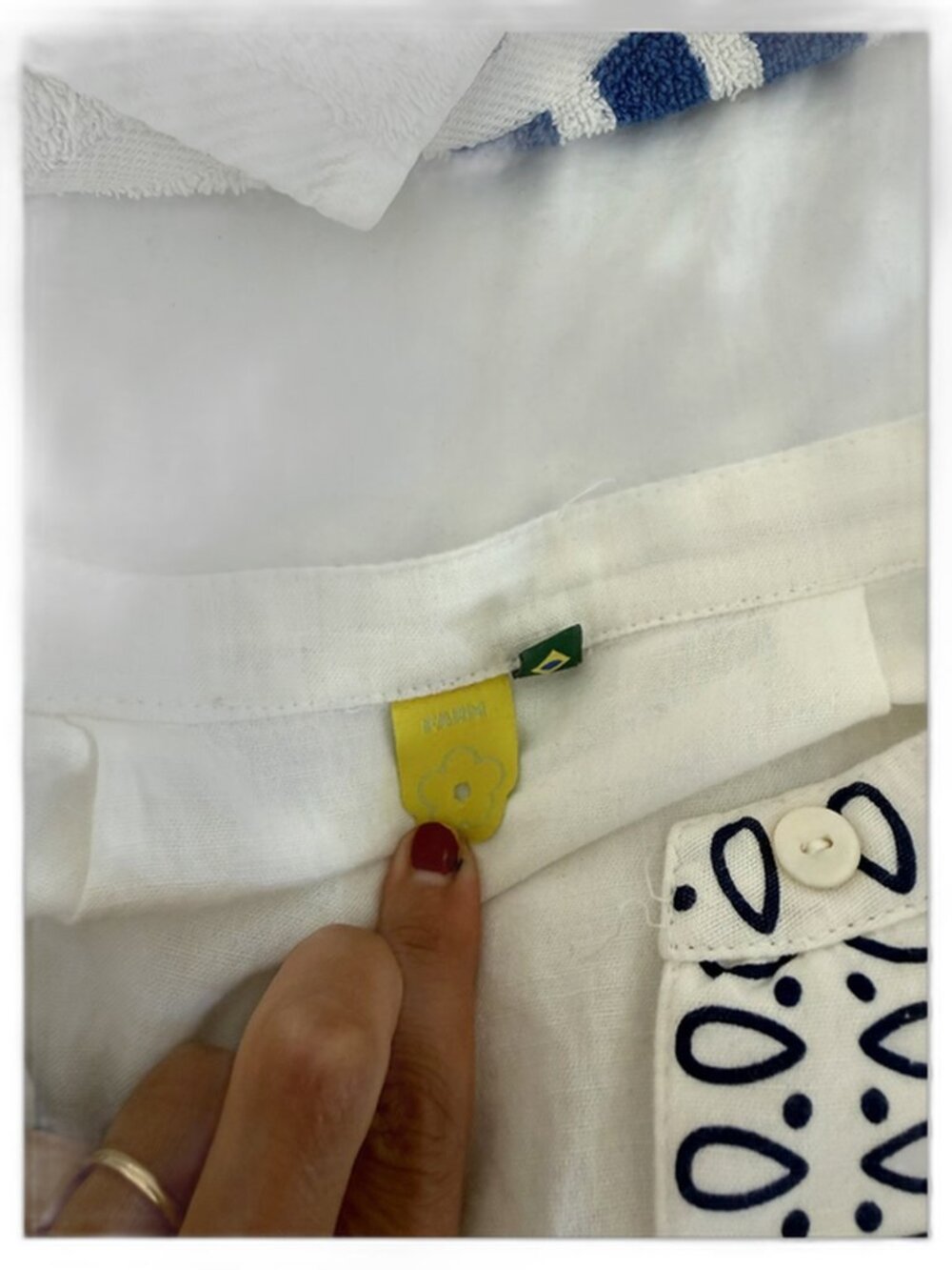 FARM Rio White Navy Embroidered Belted Mini Dress S - Picture 6 of 9